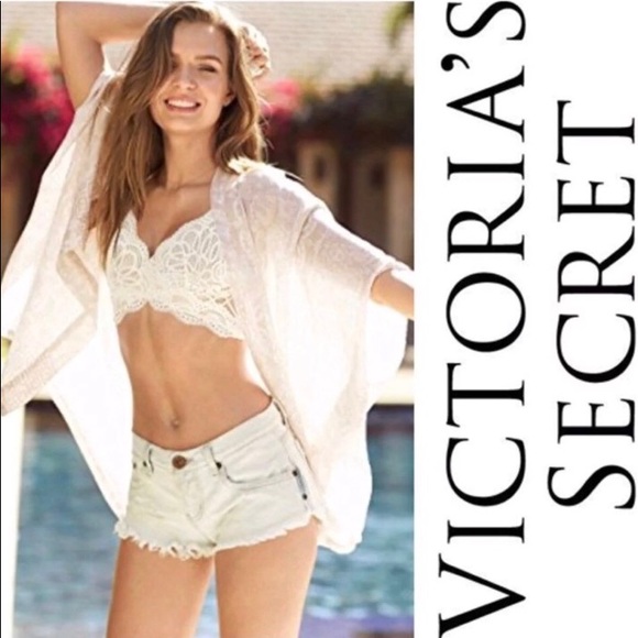 Victoria’s Secret pink & white kimono - Picture 3 of 5